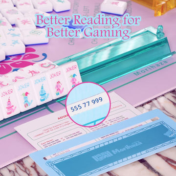 Morihaza Mahjong Card Line Reader 4PCS, Reading Trackers for Kids & Adults, Guided Reading Strips with 4 Color Highlight, Mahjong Gifts for Women