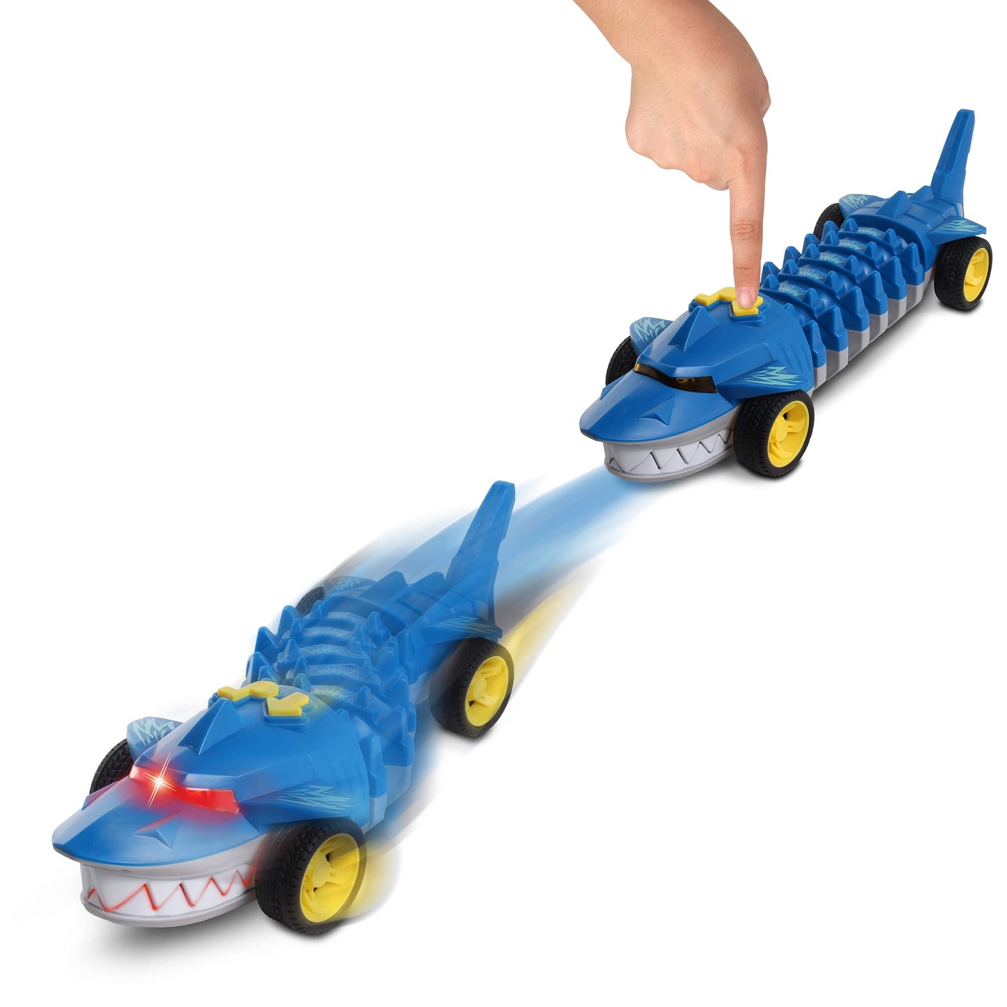 NKOK Interactive Crawling Shark Toy - Moving Shark with Lights & Sound