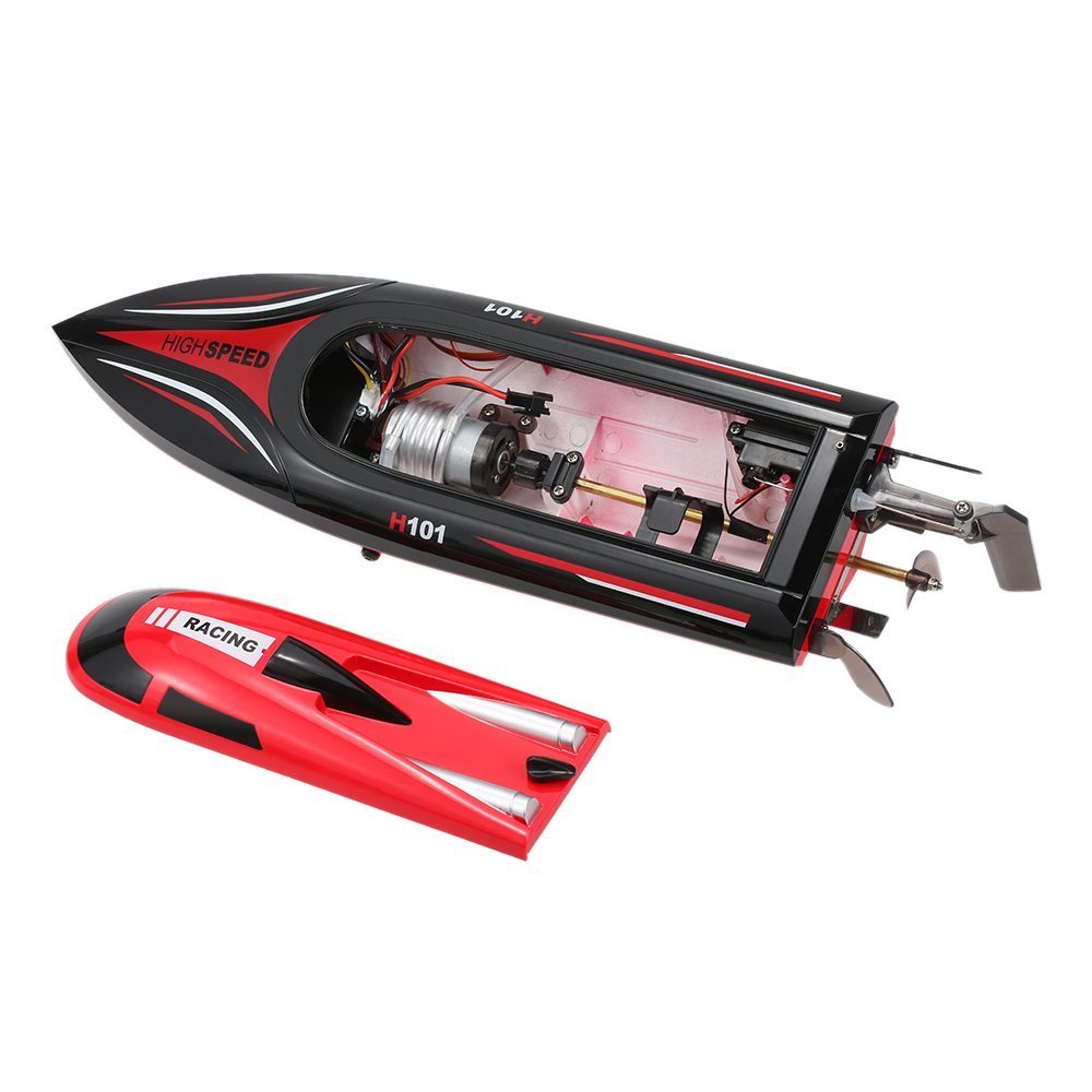 FMT H101 2.4G Remote Controlled 17 Inch Over Size 25KM/H 180 Degree Flip High Speed Electric RC Racing Boat for Pools, Lakes and Outdoor Adventure