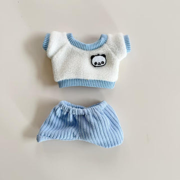 Clothes for Labubu Doll,Clothes for Dolls Accessories,Cute Outfit 4 Pieces Set Doll Clothes Compatible with Labubu 15cm&17cm ,Doll Clothing Set