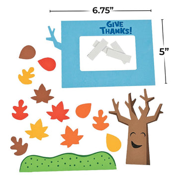 Tree of Thanks Picture Frame Magnet Craft Kit - Makes 12 - Crafts for Kids and Fun Home Activities