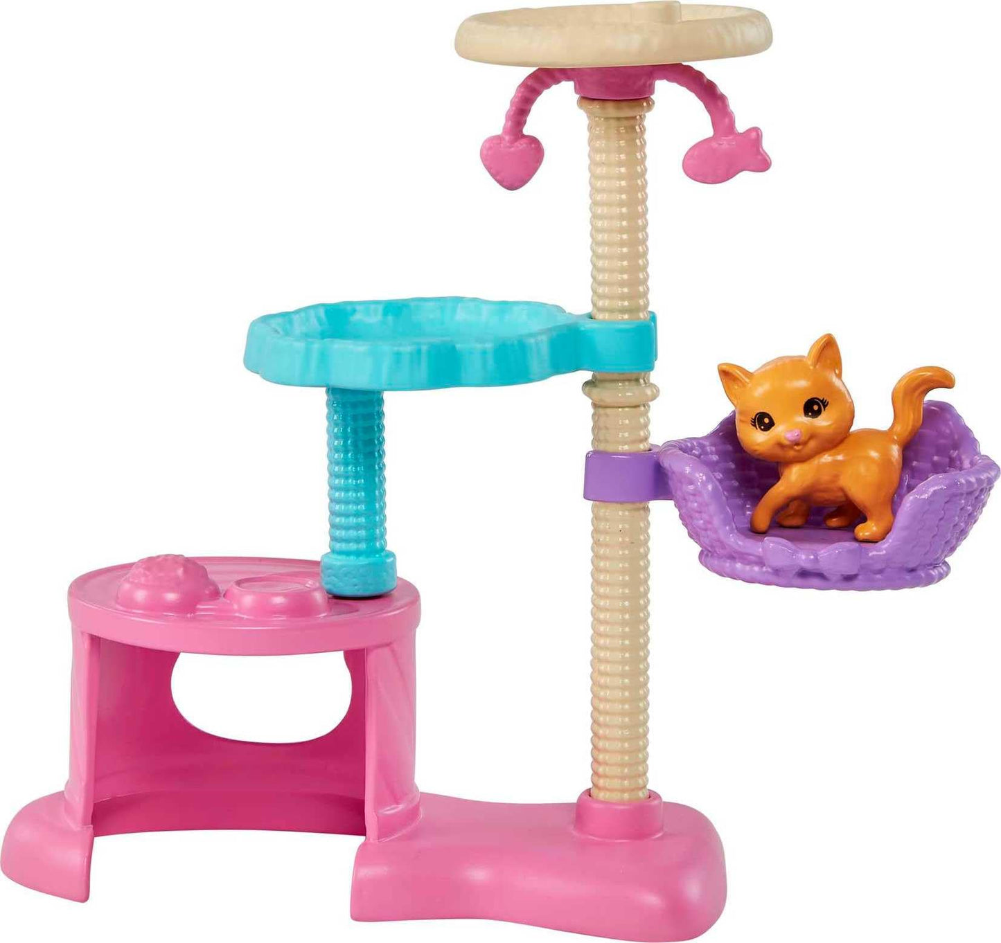 Barbie Kitty Condo Doll & Pets, Cat Tree Toy Playset with 5 Kitten Figures & Accessories