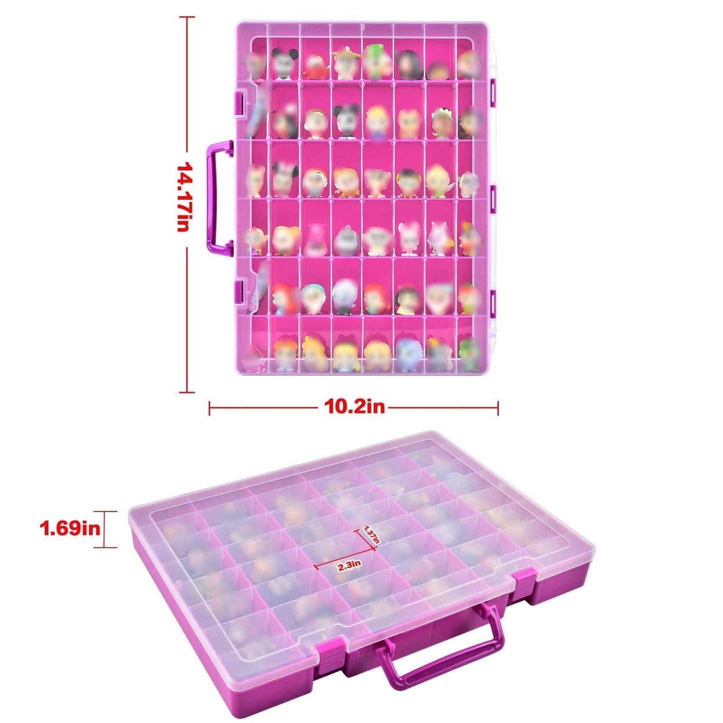 Display Case Compatible with Disney Doorables Collectible Mini Figures/ for MGA Entertainment Miniverse. Toys Storage Organizer Container for Multi