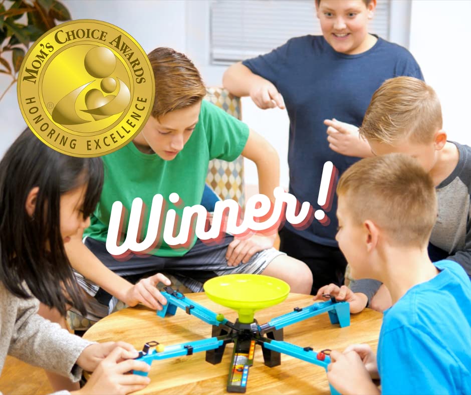 Beat The 8 Ball Action Dexterity Party Game - Kids, Family or Adult Speed Active Party Game by Blue Orange Games for 2 to 4 Players. Recommended for