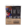 Two's Company Piece Drink Up Stacking Game in Gift Box Includes: 4 Shot Glasses, 24 Chairs, Drawstring Storage Bag, One Size, Multicolor