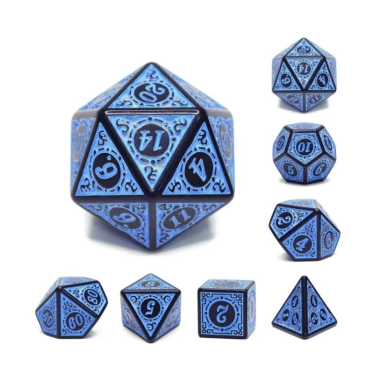 Magic Flame - Blue RPG Dice Set