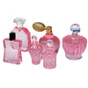 6-Piece Miniature Cosmetic Set - 1:12 Scale Realistic Pink Perfume Bottles for Dollhouse Bathroom, Vanity, Beauty & Spa Theme, DIY Micro Scene, Fairy