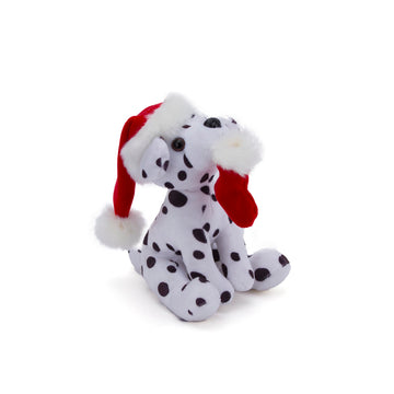 Plushland Xmas Pawpal with Santa Hat Stuffed Animals Plush Puppet Dog 8 Inches for Kids - A Perfect Christmas Day Gift on This Holiday for Babies