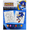 Sonic The Hedgehog Coloring Paint Set - Hedgehog Sonic Kids Art Set, Included 6 Acrylic Paint Set, Brush, and 2 Coloring Sheets, Fun Children Painting