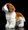 Realistic Saint Bernard Dog Plush Toy, Simulation Standing Pet 12 inch Saint Bernard Dog Stuffed Animal Puppy Model Toy, Unique Plush Gift Collection