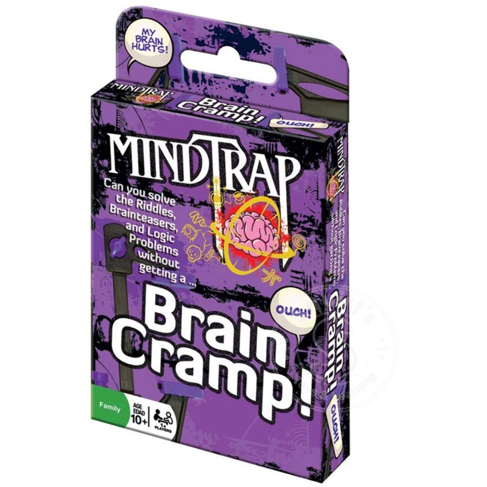 Outset Media MindTrap: Brain Cramp - The Traveling Card Game of baffling Riddles - for 1 or More Players Ages 10 and up