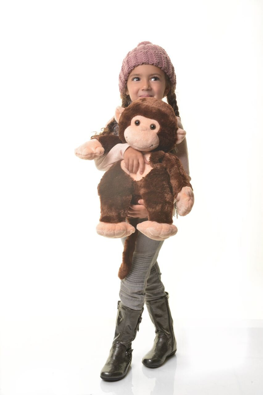 Hugo Warmkins Original 18" Weighted Sensory Plush Monkey Feels Like a Warm-Hug,Therapeutic,Calming,Comforting.Hot/Cold,Microwavable,Doubles as