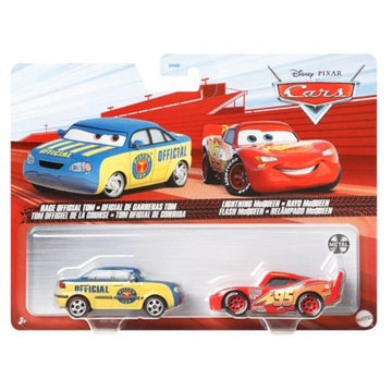 Disney and Pixar Cars 3, Race Official Tom & Lightning McQueen 2-Pack, 1:55 Scale Die-Cast Fan Favorite Character Vehicles for Racing and Storytelling