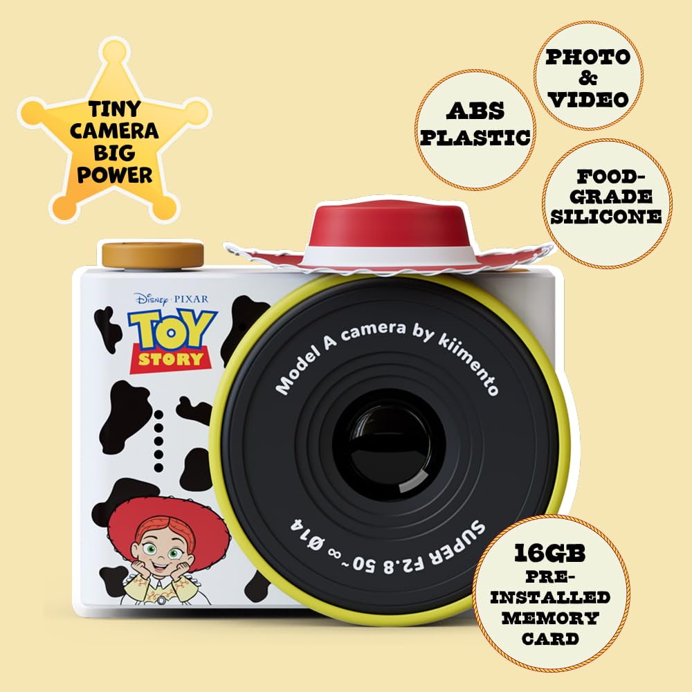kiimento Ultra-Compact Kids Digital Camera for Ages 3-5 with Selfie Lens, 16GB Memory Card - Model A (Jessie)