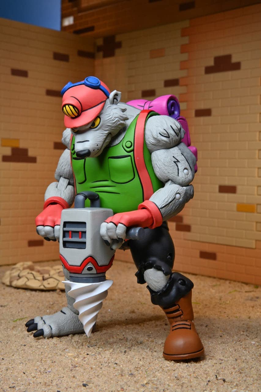 NECA 81893 TMNT Cartoon Dirtbag/GROUNDCHUCK 2-Pack Ninja Statues, Multicoloured
