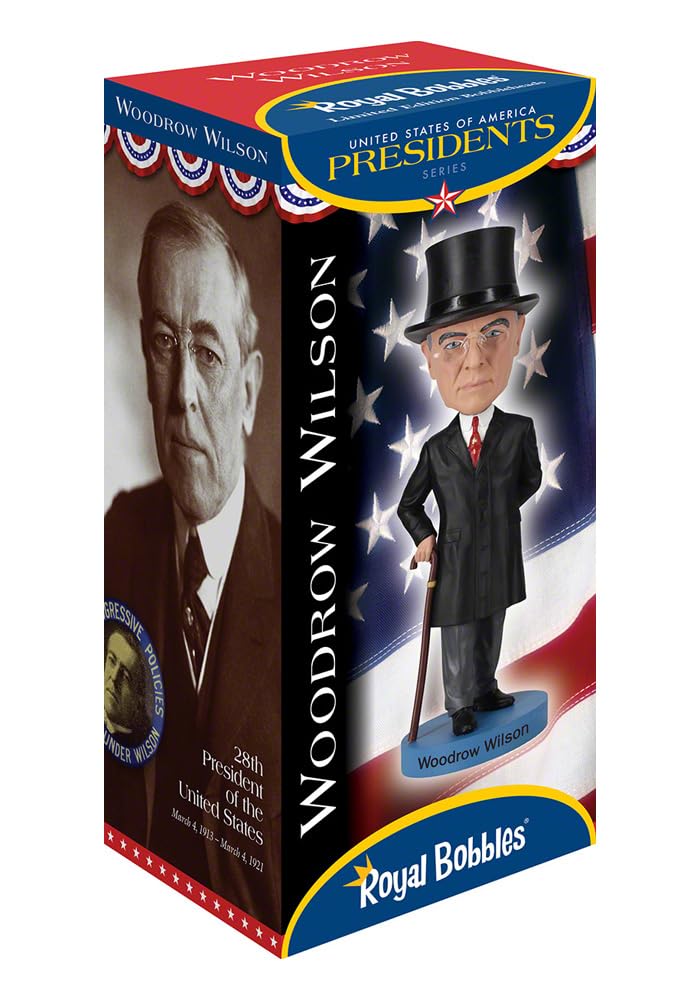 Royal Bobbles Woodrow Wilson 28th President of The United States- Collectible Bobblehead Statue