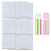 Xovnfp 4Pcs Mahjong Card Sleeves and Line Finders Set - Fit Large Print Size (6 1/8" x4 3/4") with Durable Matte Anti-Glare Plastic Card Holders