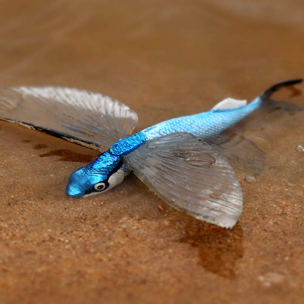 FLORMOON Animal Figures Realistic Flying Fish Plastic Early Educational Toys Cupcake Topper Party Gift for Kids 3+ Year Old…