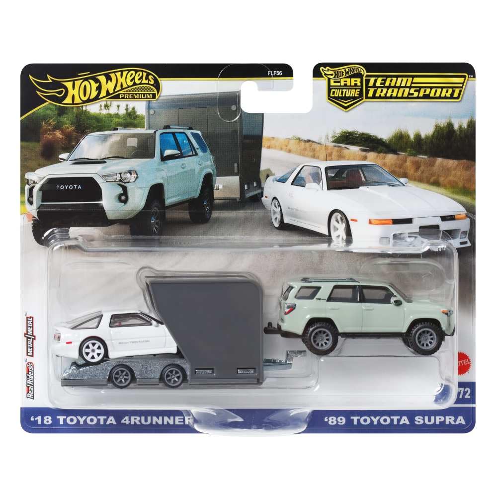 Hot Wheels Team Transport '18 Toyota 4RUNNER and '89 Toyota Supra