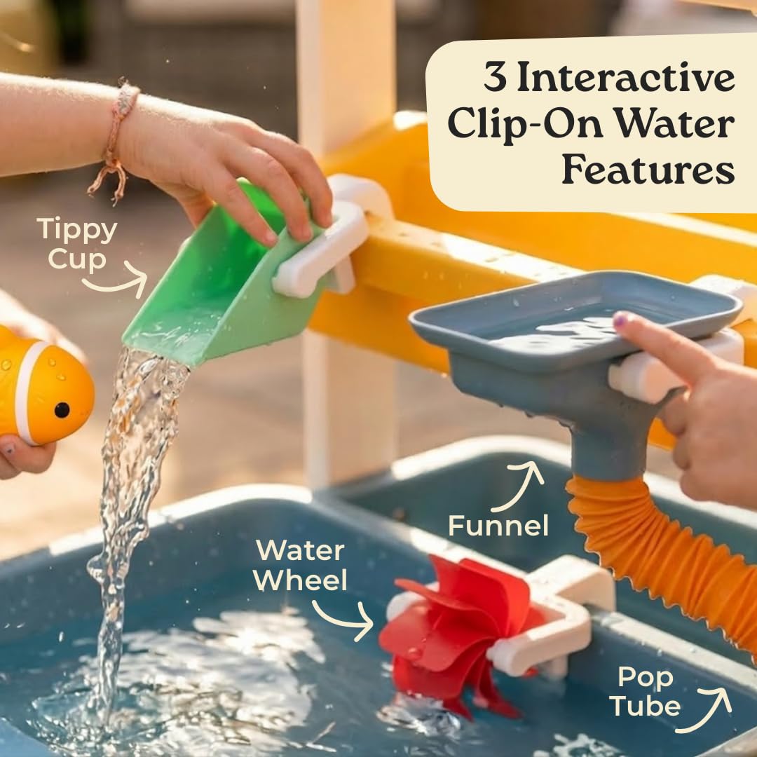 Little Acorn, Water Table for Toddlers 1-3 | Outdoor Toys for Toddlers 1-3 | Sensory Sand & Water Play Table for Kids Boys & Girls