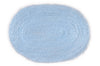 Melody Jane Dolls Houses House Miniature 1:12 Scale Accessory Plain Baby Blue Small Oval Rug
