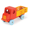 Mentari Toys - Red Truck - Vibrant Classic Wooden Toy Truck with Opening Trailer and Rotating Wheels - Easy to Grasp - Encourages Imaginative Play