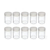 (10) Edgar Marcus Brand Round Clear Plastic (Large Dollars) Size Coin Storage Tube Holders with Screw on Lid