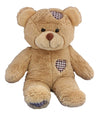 Stuffems Toy Shop Record Your own 16 inch Brown Patches Teddy Bear; Soft and Cuddly Plush Companion; Ready to Love in a Few Easy Steps; add