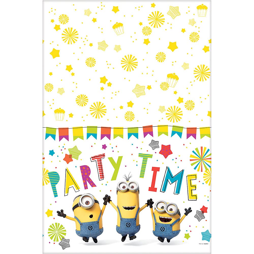 Despicable Me Multicolor Plastic Table Cover (54" x 96") - Pack of 1 - Perfect for Themed Events