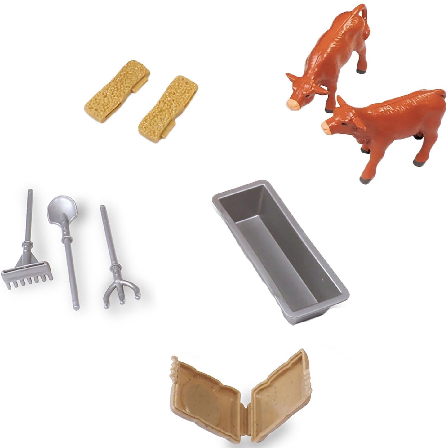 Big Country Toys: Truck & Cattle Trailer Adventure - 18pc Farm Toy Playset, Light-Sound White Pickup, Articulated Animals & Rancher Figure, Kids 3+