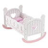 ROBUD Wooden Baby Doll Crib, Baby Doll Bed Toys, Fits Up to 18 Inch Doll Accessories, White