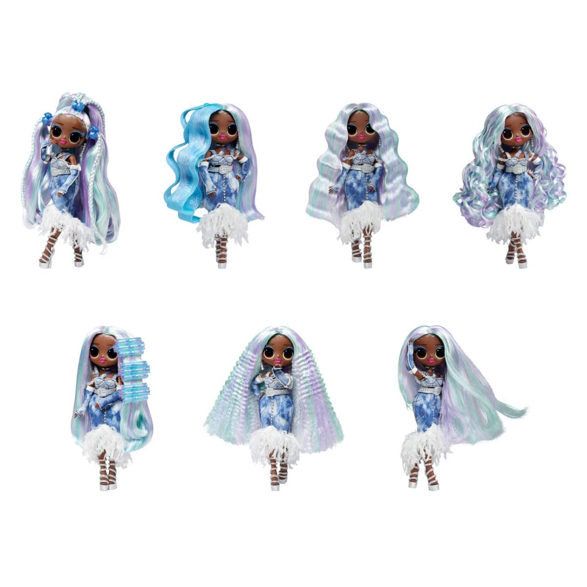 L.O.L. Surprise! OMG Fashion Show Hair Edition Lady Braids 10" Fashion Doll w/Magic Mousse, Transforming Hair, Including Stylish Accessories, Holiday
