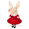 YOTTOY Olivia the Pig Plush Doll - Olivia Stuffed Animal Inspired by the Olivia Books by Ian Falconer, Soft 11 Inch Storybook Pig Plush Toy with Red