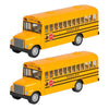 Rhode Island Novelty 5 Inch Die Cast School Bus with Pull-Back Action, 2 Per Order