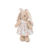 BiluKano 14” Plush Bunny Stuffed Animal, Beige Rabbit with Floral Strawberry Dress & Bow, Soft Easter Bunny Gift for Girls, Cottagecore Nursery Decor
