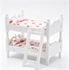 Z MAYABBO Wooden Dollhouse Furniture of Baby bunk Bed with Ladder for Miniature Dollhouse Accessories - 1/12 Scale