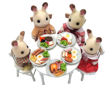 Realistic Dollhouse Mini Food Set - 5 pcs Tiny Steak & Fried Egg, Miniature Food Toys for Dollhouse Kitchen, Doll Accessories & Collectibles Scale