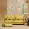 Funky Mini House Miniature Dollhouse Leather Couch -1:12 Scale Mini Sofa Furniture Set with Cushions Fit 3 to 6 inches Doll Figure 1/12 Scale