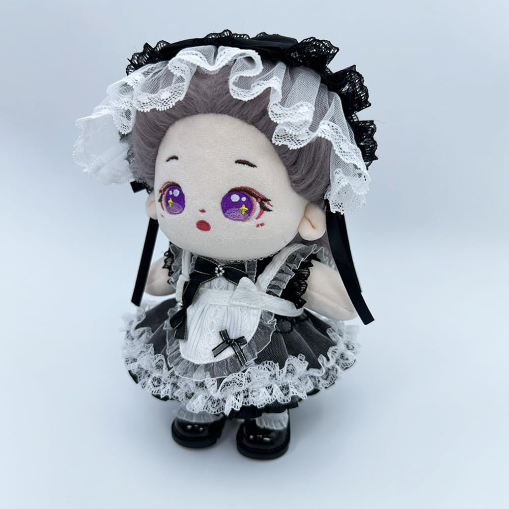 niannyyhouse 20cm Plush Doll Lace Leather Shoes Length 5.5cm 8in Doll Accessories Dress Up (a1)