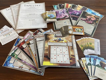Stonemaier Games: Tapestry: Fantasies & Futures Expansion by Chris Scaffidi & Mike Young | Add to Tapestry | New Civilizations, Cards, & Cities |