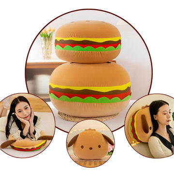 JPORSHU Hamburger French Fries Plush Pillow?14 inches Food Plush Stuffed Pillow?Soft Sofa Cushion Plushie Toy?Cartoon Toy Pillow Gifts for Kids