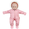 Rakki Dolli Doll Clothes Winter Romper Hooded Romper Outfit Snowsuit Warm Faux Fur Jumpsuit Fits 16" American Girl Doll (Pink Romper with Socks)