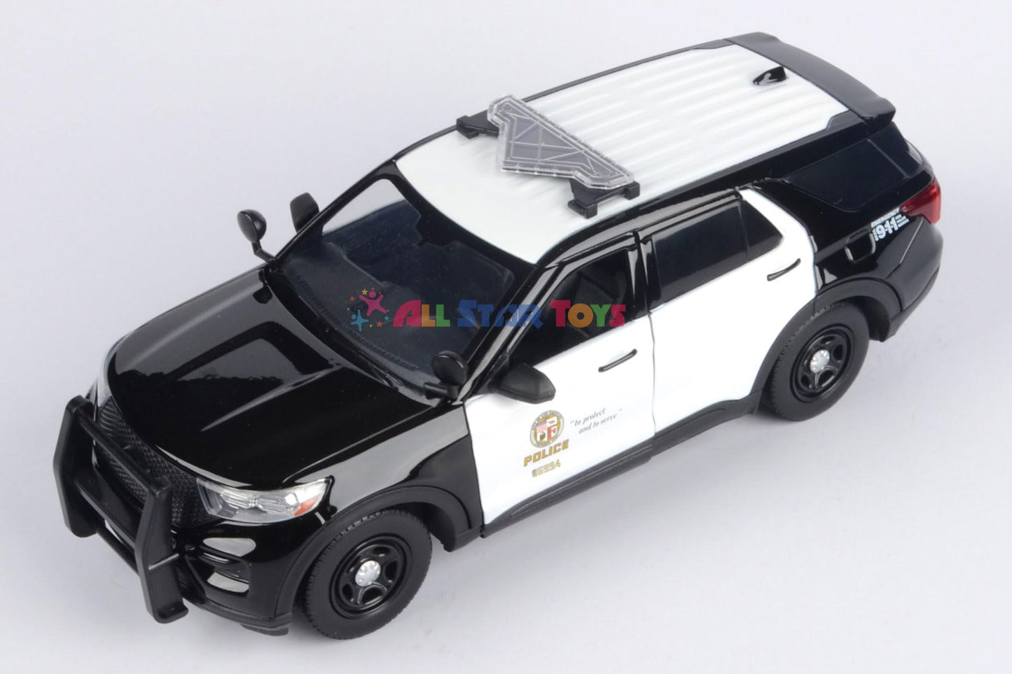 Motormax 2022 Ford Explorer Police Interceptor Utility LAPD Los Angeles Police Department 1/24 Diecast Model 76994 by All Star Toys