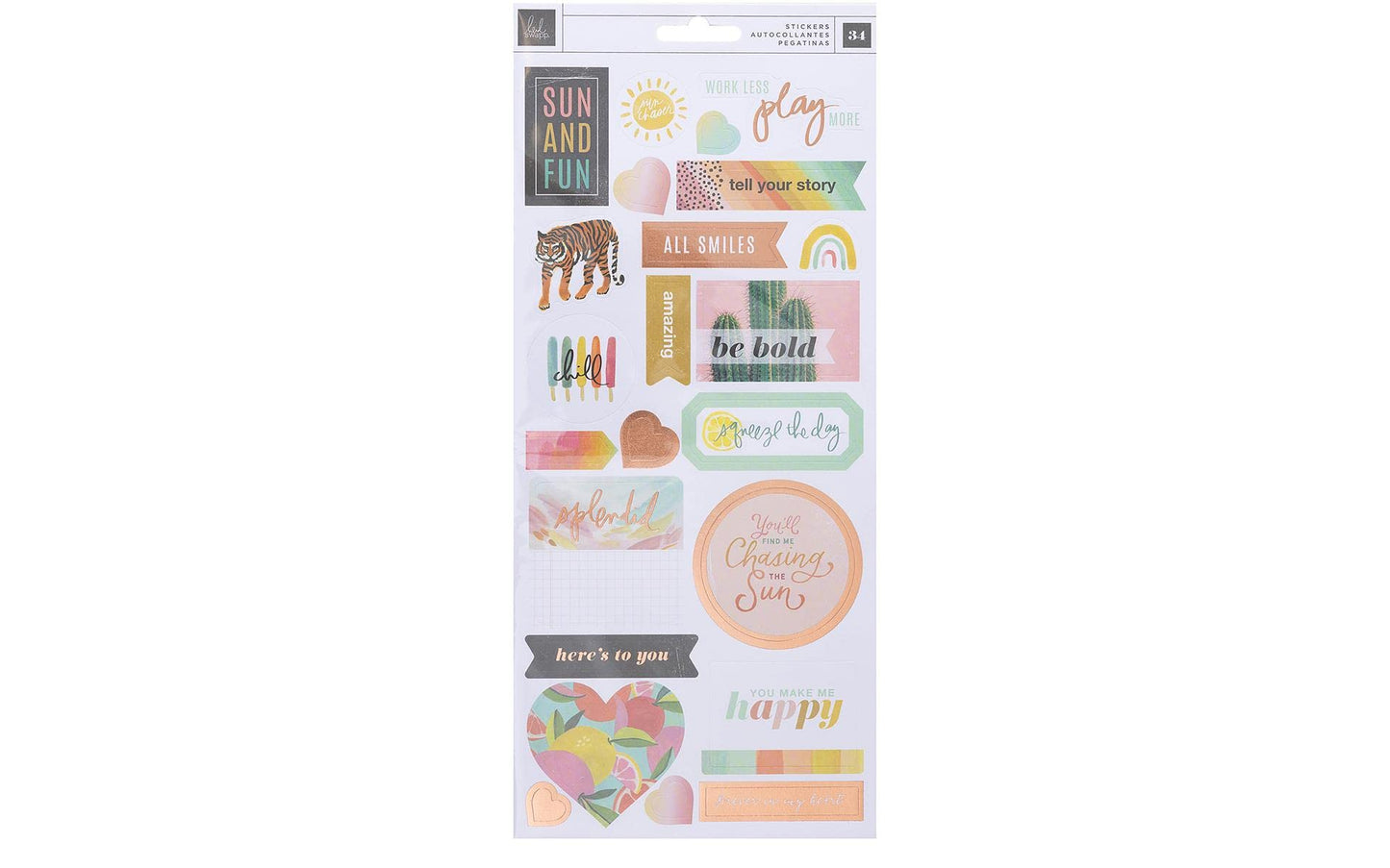 Heidi Swapp Sun Chaser Stickers 6X12, Multi