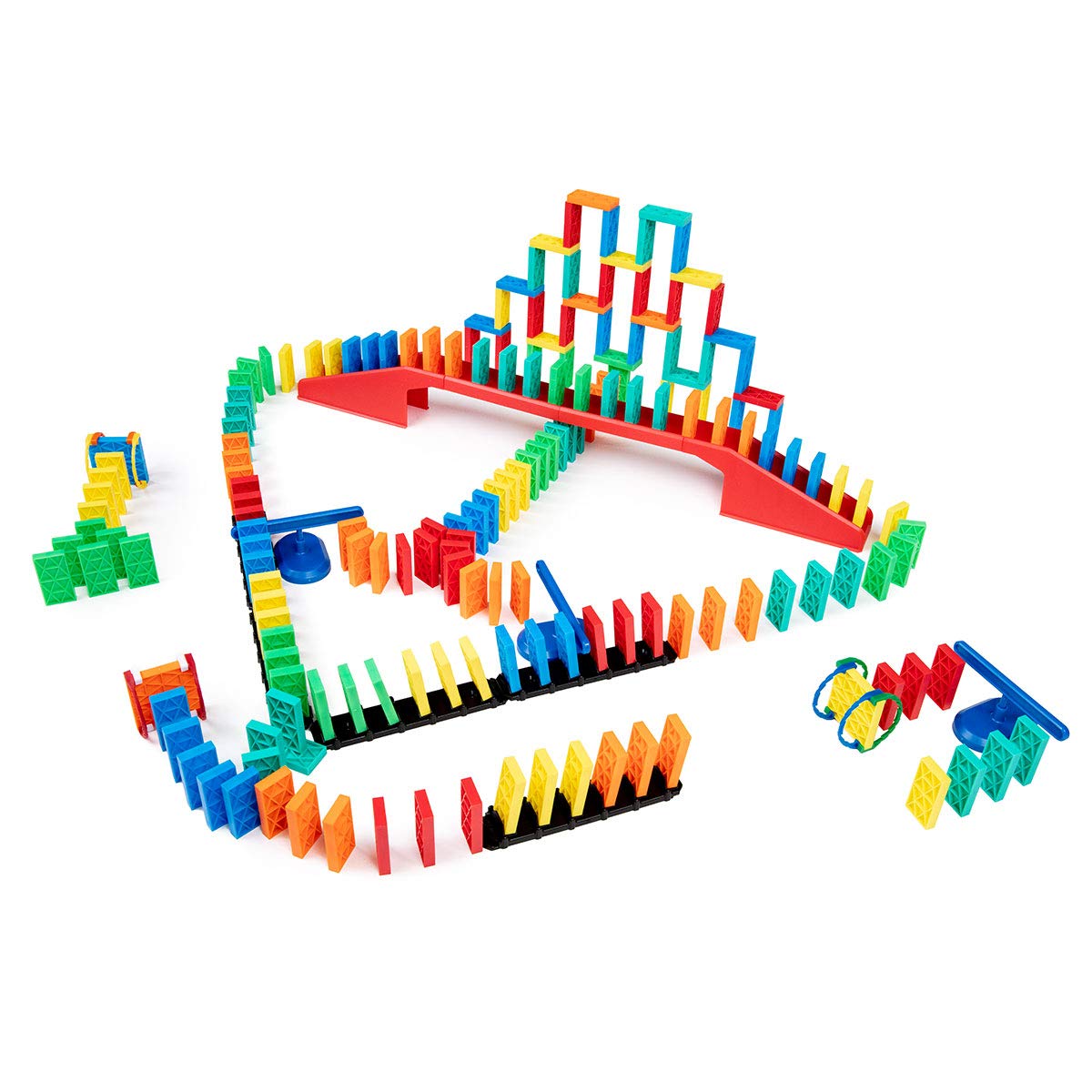 Bulk Dominoes Kinetic Domino Kit | Dominoes Set, STEM STEAM Small Toys, Family Games for Kids, Kids Toys and Games, Building, Toppling, Chain Reaction