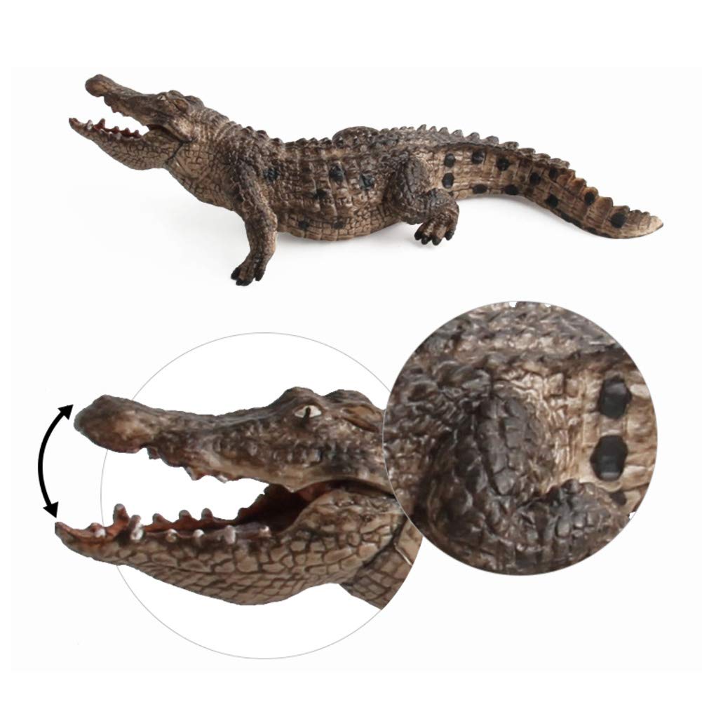 BLAPNK 2 Pcs Simulated Crocodiles Model Figure Toy, Realistic Alligator Figurines Collection Playset Science Educational Props