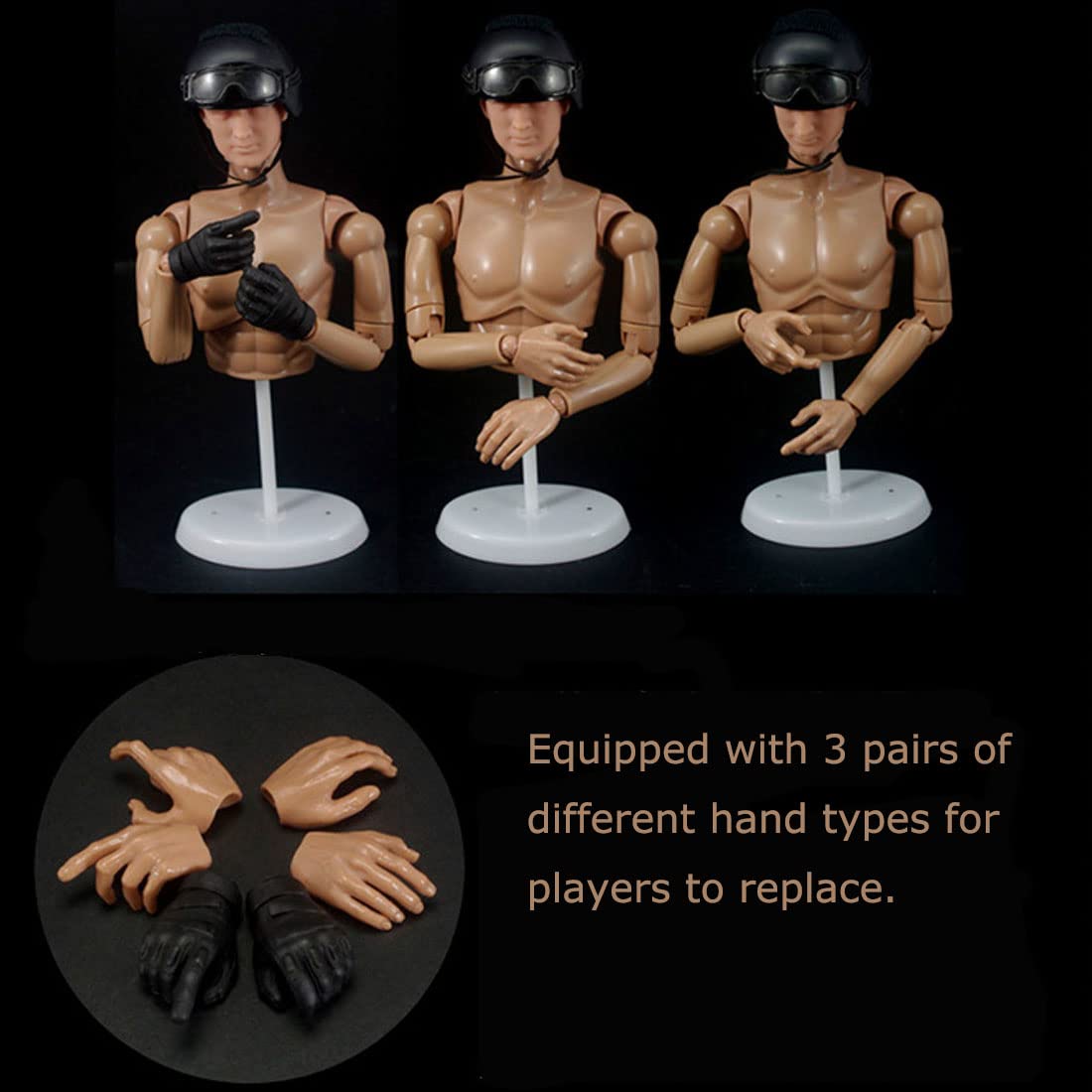 MoJyetli Soldier Action Figure Model, 12 Inch 1/6 Realistic Army Military Police Sniper Soldier Model Set with Accessories Collection Gifts for Adults