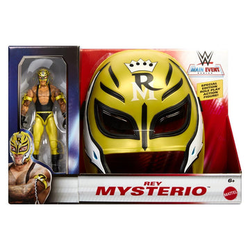 WWE Main Event Series Rey Mysterio Special Edition Role Play Action Figure and Mask Set