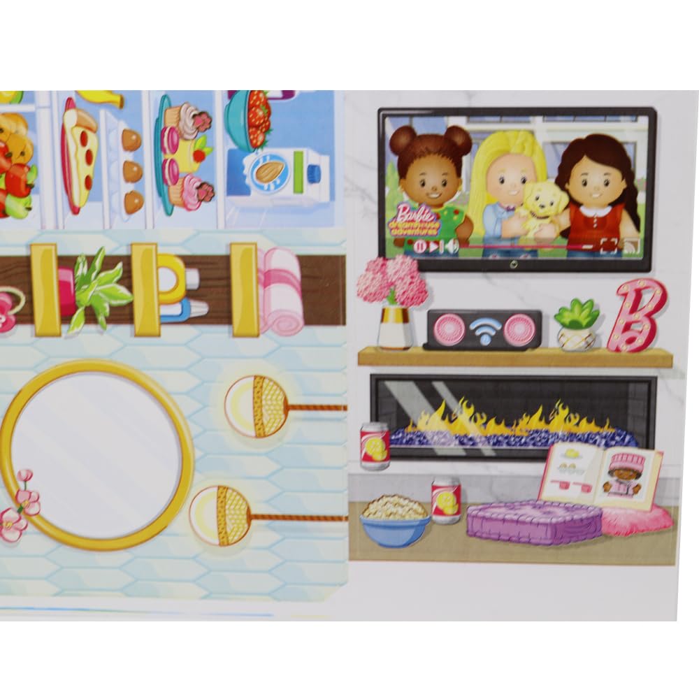Replacement Labels for Collectible Fisher-Price Little People Barbie Dreamhouse Family Dollhouse Playset HCF61 and HKB80 - Replacement Sheet of