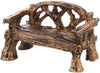 Essivox Brown Resin Fairy Garden Miniature Bench Chair, Outdoor Furniture Decoration for Home and Garden Landscape